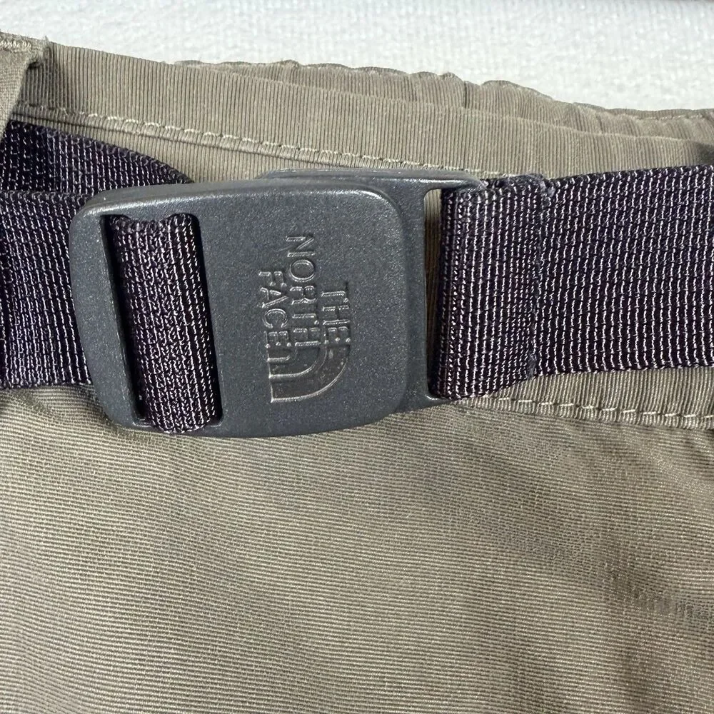 The North Face Cargo Shorts Mens XL Green Outdoor Hiking Belted Utility 10”